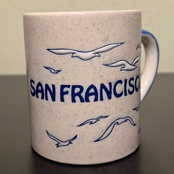 Vintage Otagiri San Francisco, California  Souvenir Mug with Embossed Seagulls - Picture 1 of 9